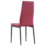 Mobilier de salle à manger 7 pcs Rouge bordeaux – Image 9