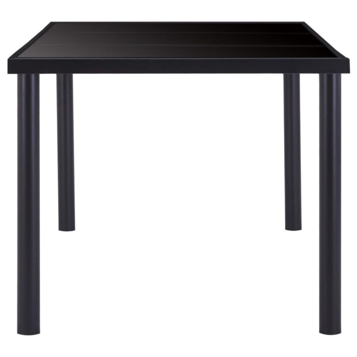 Table à manger Noir 180x90x75 cm Verre trempé – Image 2