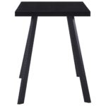 Table à manger Noir 120x60x75 cm Verre trempé – Image 2