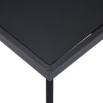 Table à manger Noir 120x60x75 cm Verre trempé – Image 3
