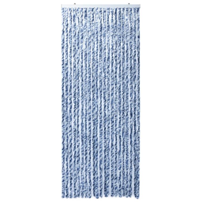Moustiquaire Bleu blanc et argenté 90x220 cm Chenille – Image 2