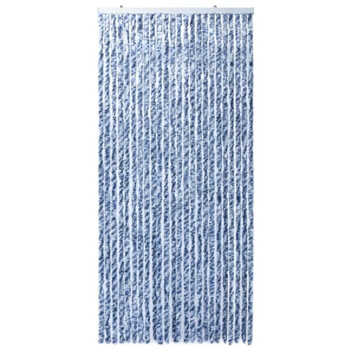 Moustiquaire Bleu blanc et argenté 100x220 cm Chenille – Image 2