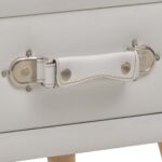 Tables de chevet 2 pcs Blanc 40x35x40 cm Similicuir – Image 7