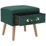 Tables de chevet 2 pcs Vert 40x35x40 cm Velours – Image 2