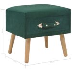 Tables de chevet 2 pcs Vert 40x35x40 cm Velours – Image 8