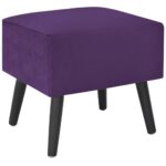 Tables de chevet 2 pcs Violet foncé 40x35x40 cm Velours – Image 3