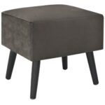 Tables de chevet 2 pcs Gris 40x35x40 cm Velours – Image 3