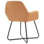 Chaises à manger lot de 2 Crème Velours – Image 5