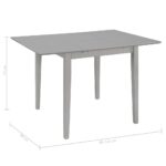 Mobilier de salle à manger 3 pcs MDF Gris – Image 12