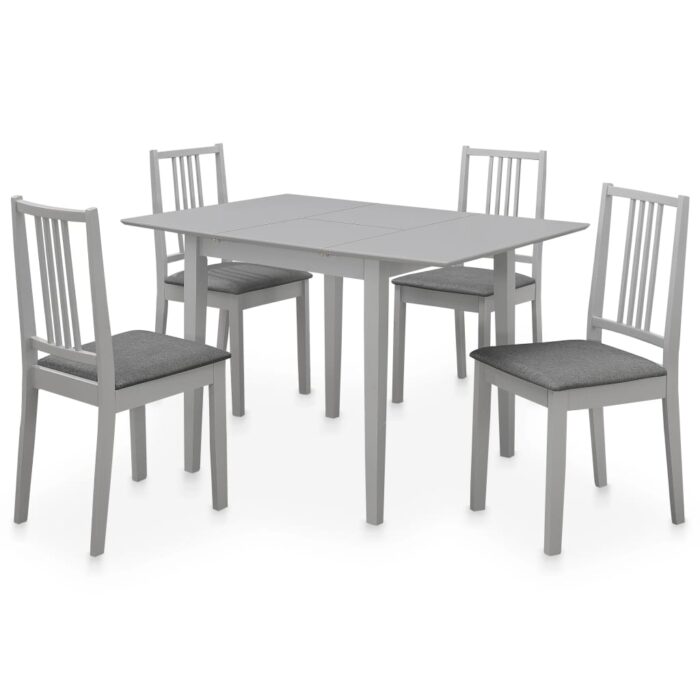 Mobilier de salle à manger 5 pcs MDF Gris – Image 1