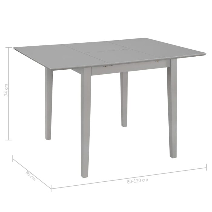 Mobilier de salle à manger 5 pcs MDF Gris – Image 12