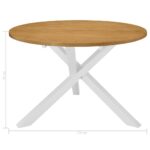 Mobilier de salle à manger 5 pcs MDF Blanc – Image 10