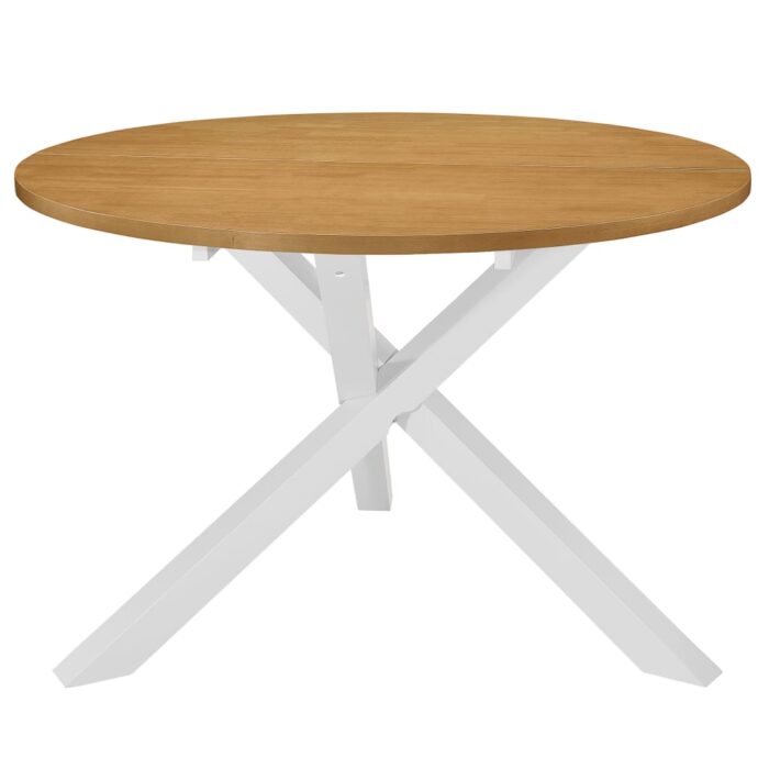 Mobilier de salle à manger 5 pcs MDF Blanc – Image 2
