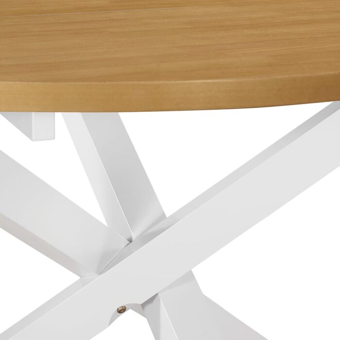 Mobilier de salle à manger 5 pcs MDF Blanc – Image 3