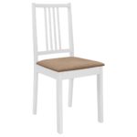 Mobilier de salle à manger 5 pcs MDF Blanc – Image 5