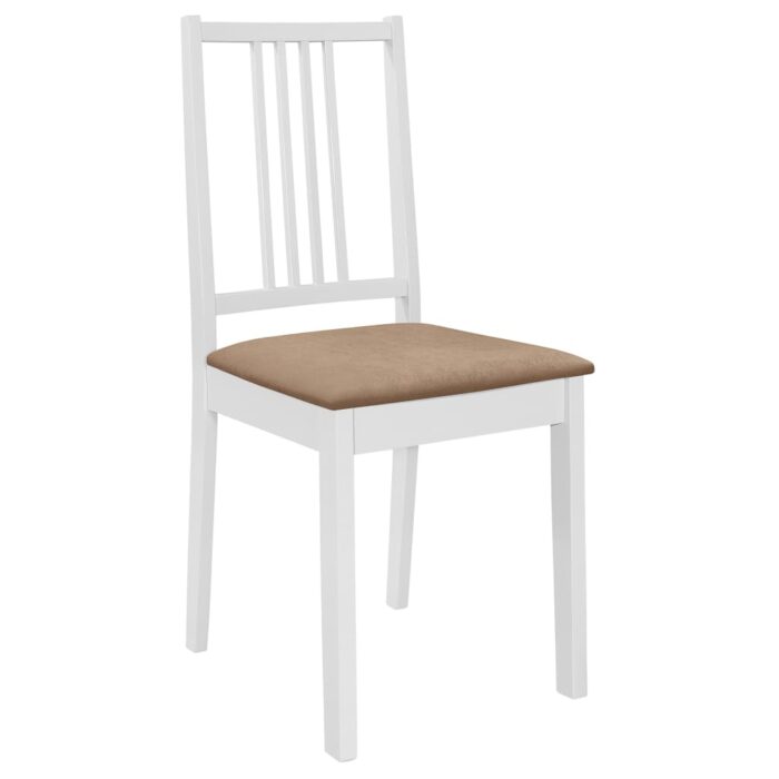 Mobilier de salle à manger 5 pcs MDF Blanc – Image 5