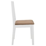 Mobilier de salle à manger 5 pcs MDF Blanc – Image 6