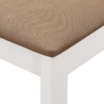 Mobilier de salle à manger 5 pcs MDF Blanc – Image 9