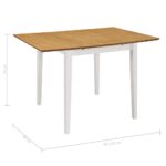 Mobilier de salle à manger 3 pcs MDF Blanc – Image 12