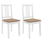 Mobilier de salle à manger 3 pcs MDF Blanc – Image 6