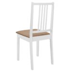 Mobilier de salle à manger 5 pcs MDF Blanc – Image 9