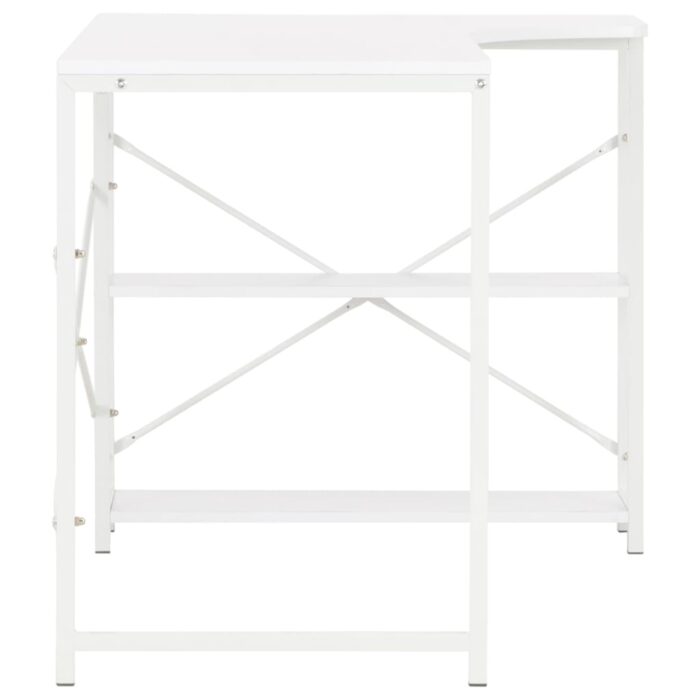 Bureau d'ordinateur Blanc 120x72x70 cm – Image 3