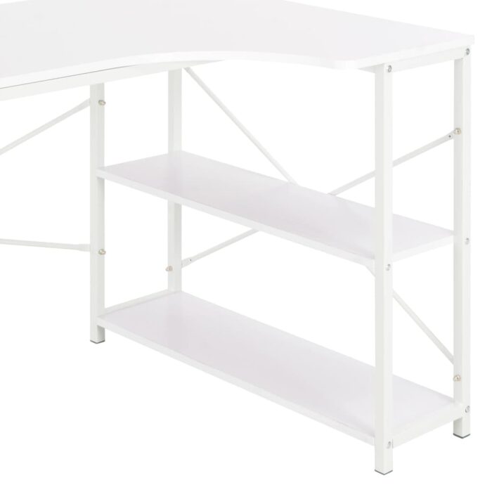 Bureau d'ordinateur Blanc 120x72x70 cm – Image 4
