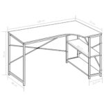 Bureau d'ordinateur Blanc 120x72x70 cm – Image 6