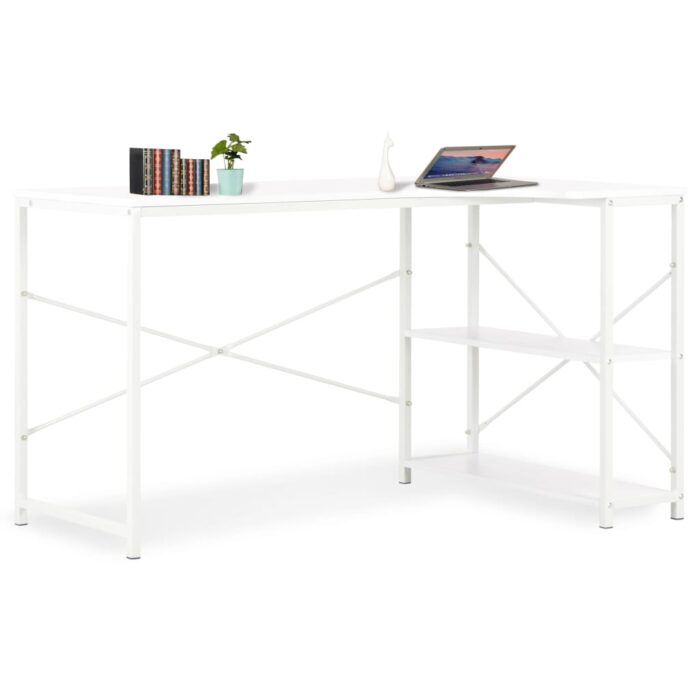 Bureau d'ordinateur Blanc 120x72x70 cm – Image 1