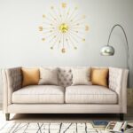 Horloge murale Métal 70 cm Doré