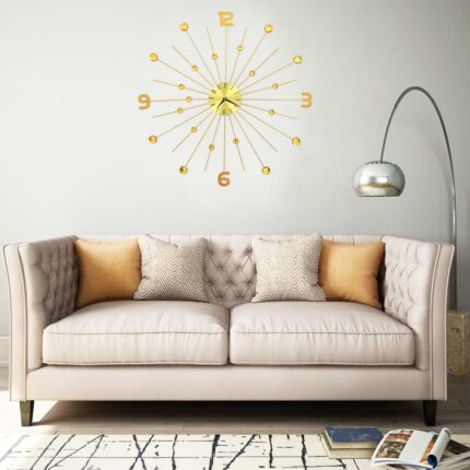 Horloge murale Métal 70 cm Doré