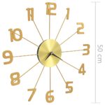 Horloge murale Métal 50 cm Doré – Image 4