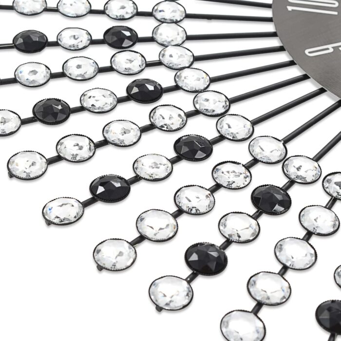 Horloge murale Métal 43 cm Noir – Image 4