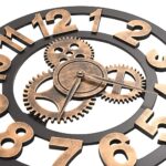 Horloge murale Métal 58 cm Doré et noir – Image 3