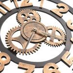 Horloge murale Métal 58 cm Doré et noir – Image 4