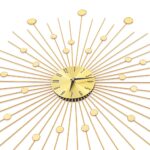 Horloge murale Métal 70 cm Doré – Image 2