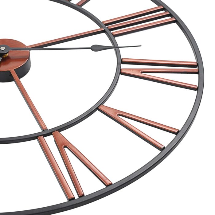 Horloge murale Métal 58 cm Rouge – Image 2