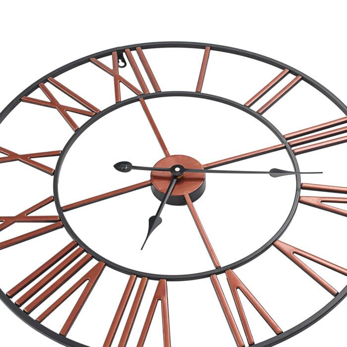 Horloge murale Métal 58 cm Rouge – Image 3