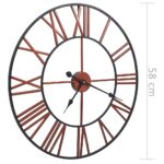 Horloge murale Métal 58 cm Rouge – Image 4