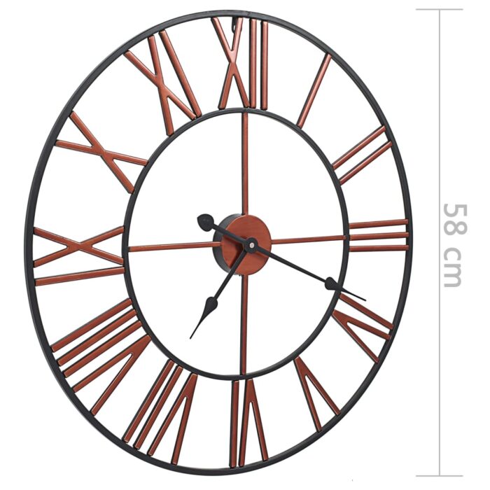 Horloge murale Métal 58 cm Rouge – Image 4