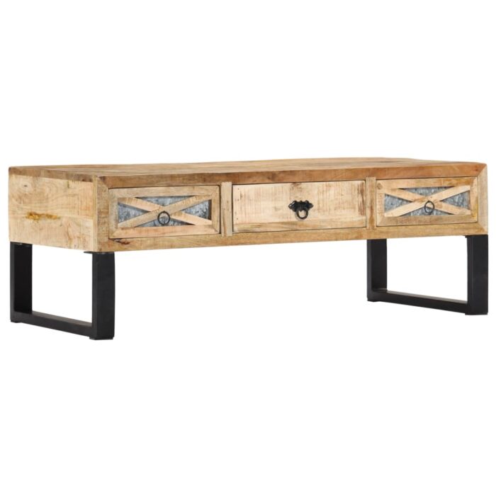 Table basse 110x50x38 cm bois de manguier massif – Image 1