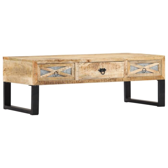 Table basse 110x50x38 cm bois de manguier massif – Image 10