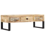 Table basse 110x50x38 cm bois de manguier massif – Image 12