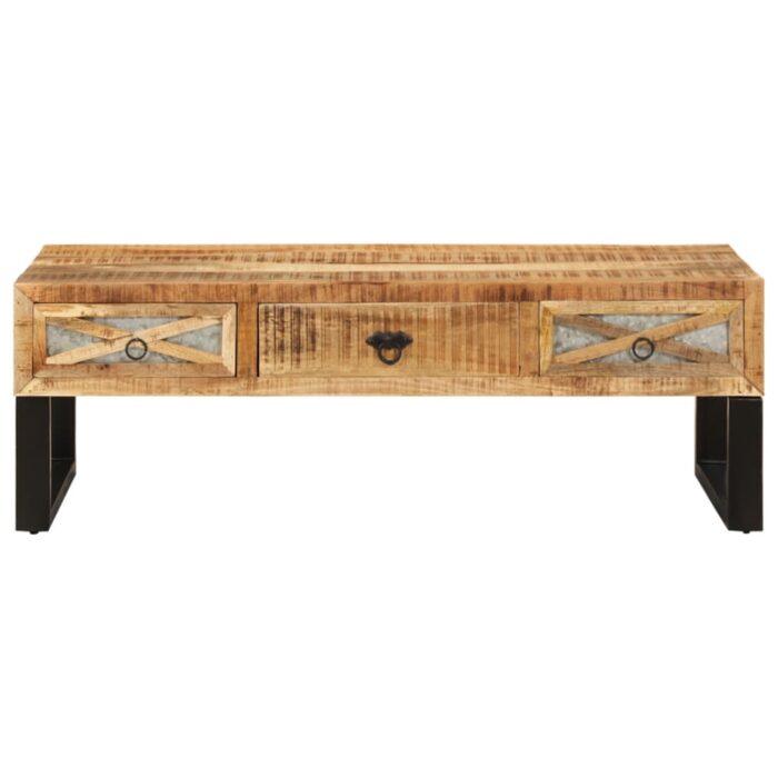 Table basse 110x50x38 cm bois de manguier massif – Image 4