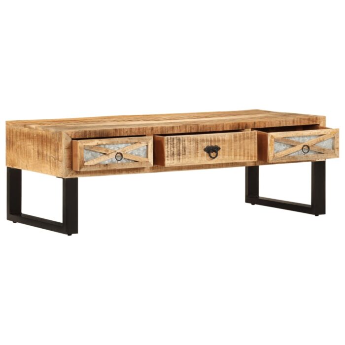 Table basse 110x50x38 cm bois de manguier massif – Image 5