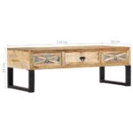 Table basse 110x50x38 cm bois de manguier massif – Image 8