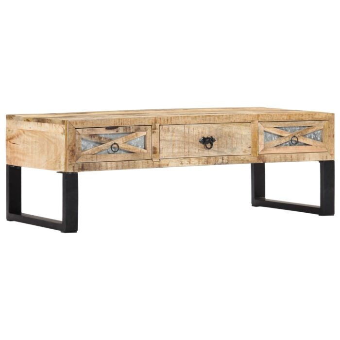 Table basse 110x50x38 cm bois de manguier massif – Image 9