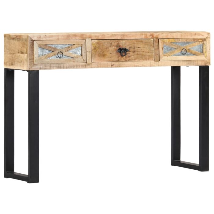 Table console 110 x 30 x 76 cm Bois de manguier massif – Image 1