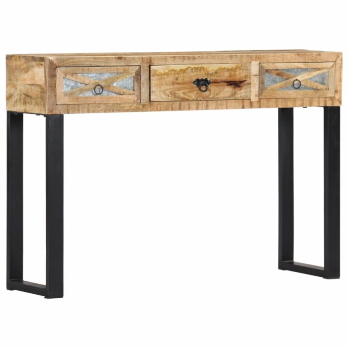 Table console 110 x 30 x 76 cm Bois de manguier massif – Image 10