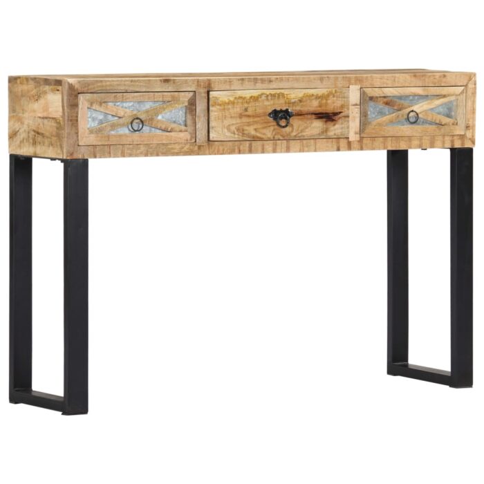Table console 110 x 30 x 76 cm Bois de manguier massif – Image 12